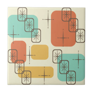 Mid Century Modern Sputnik Multicolored 1 Tegeltje