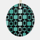 Mid Century Modern Square Columns Black Aquamarine Keramisch Ornament (Links)