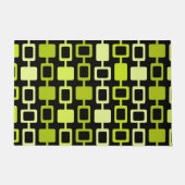 Mid Century Modern Square Columns Black Chartreuse Deurmat (Voorkant)