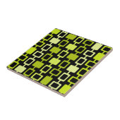Mid Century Modern Square Columns Black Chartreuse Tegeltje (Zijkant)