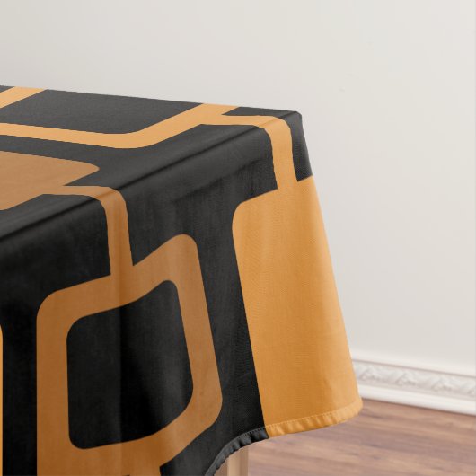 Mid Century Modern Square Columns Oranje Tafelkleed (Voorbeeld)