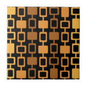 Mid Century Modern Square Columns Oranje Tegeltje (Voorkant)