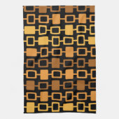 Mid Century Modern Square Columns Oranje Theedoek (Verticaal)