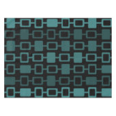 Mid Century Modern Square Kolommen Blauwgroen Tafelkleed (Voorkant (Horizontaal))