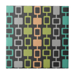 Mid Century Modern Square Kolommen Tegeltje