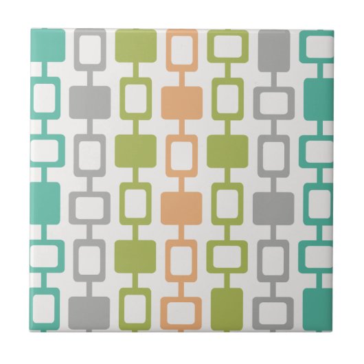 Mid Century Modern Square Kolommen Tegeltje (Voorkant)