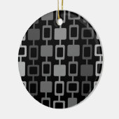 Mid Century Modern Square Kolommen zwart grijs Keramisch Ornament (Links)