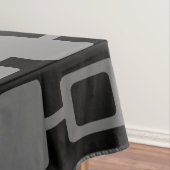 Mid Century Modern Square Kolommen zwart grijs Tafelkleed (Voorbeeld)