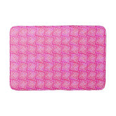Mid-Century Modern Square Spirals, Fuchsia Pink Badmat (Voorkant)