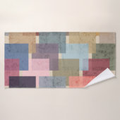 Mid Century Modern Squares Badhanddoek (Badhanddoek)