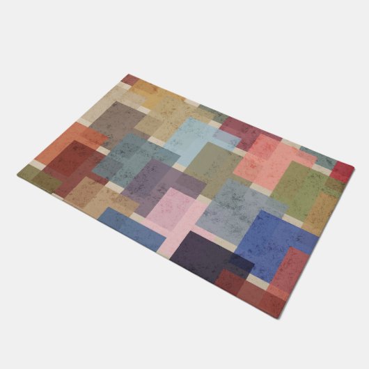 Mid Century Modern Squares Deurmat (Schuin)