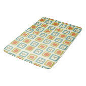 Mid Century Modern Squares Lines Green Oranje Blue Badmat (Gekanteld)