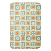 Mid Century Modern Squares Lines Green Oranje Blue Badmat (Voorkant Verticaal)