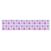 Mid-Century Modern Squares Lines Light Paars Korte Tafelloper (Horizontaal)