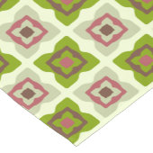 Mid Century Modern Squares Patroon Green Korte Tafelloper (Hoek)