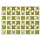 Mid Century Modern Squares Patroon Green Tafelkleed (Voorkant (Horizontaal))