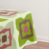 Mid Century Modern Squares Patroon Green Tafelkleed (Voorbeeld)