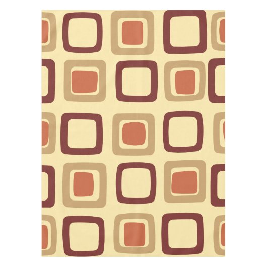 Mid Century Modern Squares Tafelkleed (Voorkant)