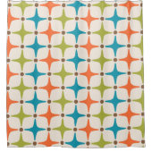 Mid Century Modern Star Pattern Douchegordijn (Voorkant)