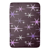 Mid Century Modern Star Sky Paars Badmat (Voorkant Verticaal)