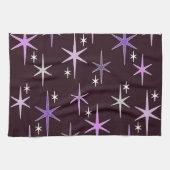 Mid Century Modern Star Sky Paars Theedoek (Horizontaal)