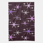 Mid Century Modern Star Sky Paars Theedoek (Verticaal)