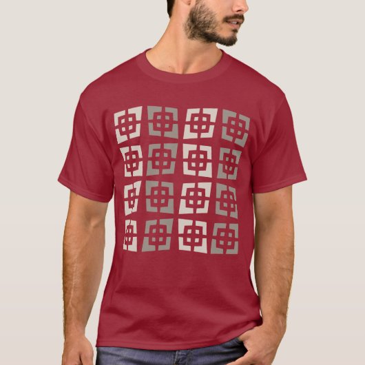Mid Century Modern Starburst Abstract T-shirt (Voorkant)