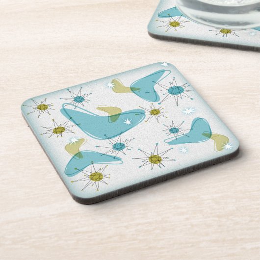 Mid Century Modern Starburst Onderzetters Set (Linkerzijde)