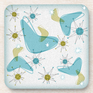 Mid Century Modern Starburst Onderzetters Set