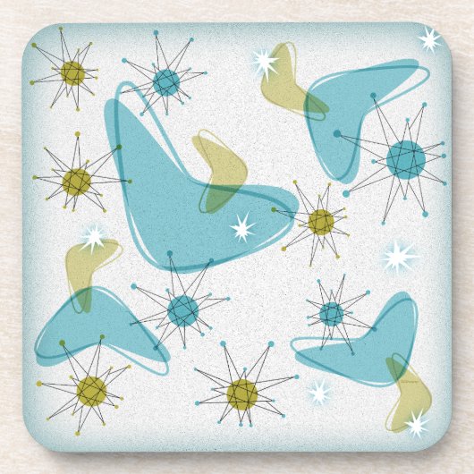 Mid Century Modern Starburst Onderzetters Set (Voorkant)