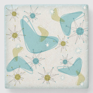 Mid Century Modern Starburst Onderzetters Set