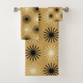 Mid Century Modern Starburst Pattern Bad Handdoek (Insitu)