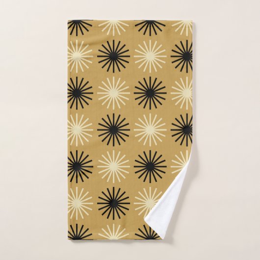 Mid Century Modern Starburst Pattern Bad Handdoek (Handdoek)