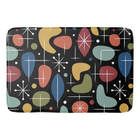Mid Century Modern Starburst Pattern Badmat (Voorkant)