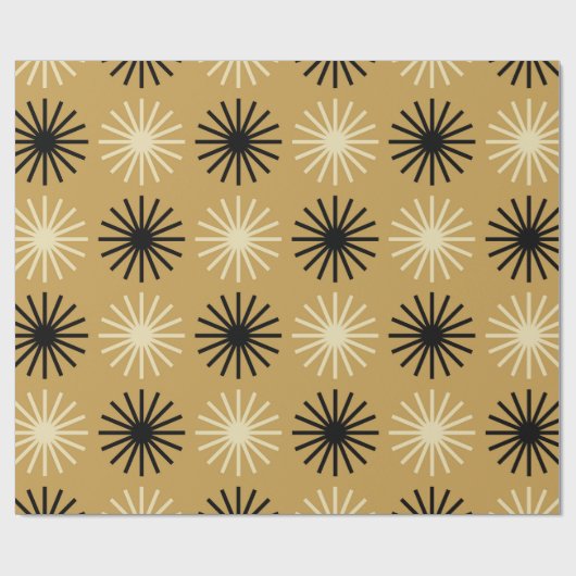Mid Century Modern Starburst Pattern Cadeaupapier (Vlak)