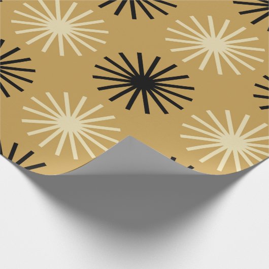 Mid Century Modern Starburst Pattern Cadeaupapier (Hoek)