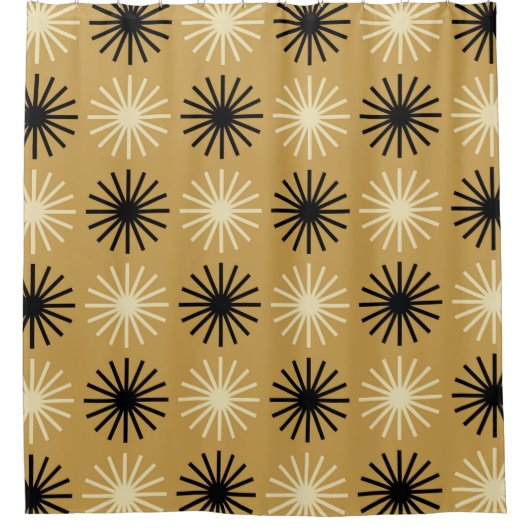 Mid Century Modern Starburst Pattern Douchegordijn (Voorkant)