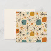 Mid Century Modern Starburst Pattern Kaart (Voorkant / Achterkant)