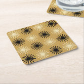 Mid Century Modern Starburst Pattern Kartonnen Onderzetters (Schuin)