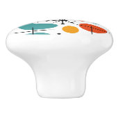 Mid Century Modern Starburst Pattern Keramische Knop (Zijkant)