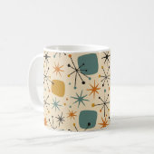 Mid Century Modern Starburst Pattern Koffiemok (Voorkant links)
