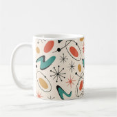 Mid Century Modern Starburst Pattern Koffiemok (Links)