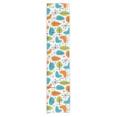 Mid Century Modern Starburst Pattern Korte Tafelloper (Voorkant)