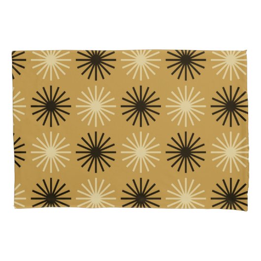 Mid Century Modern Starburst Pattern Kussensloop (Voorkant-Links)