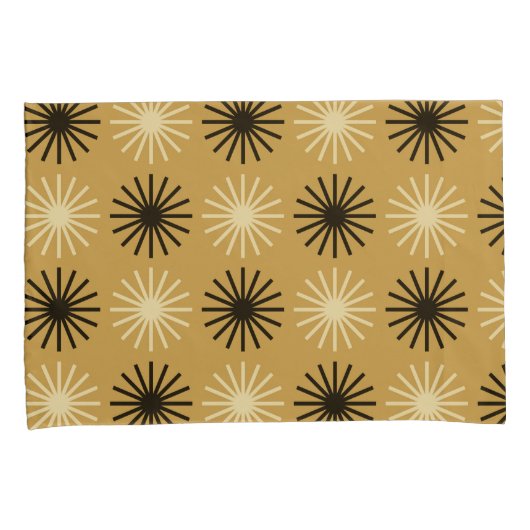 Mid Century Modern Starburst Pattern Kussensloop (Voorkant-Rechts)