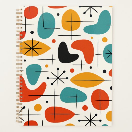 Mid Century Modern Starburst Pattern Planner (Voorkant)