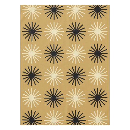 Mid Century Modern Starburst Pattern Tafelkleed (Voorkant)