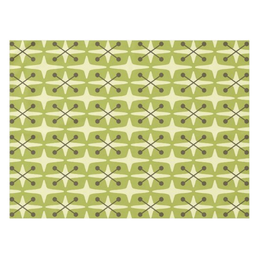 Mid Century Modern Starburst Pattern Tafelkleed (Voorkant (Horizontaal))