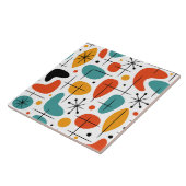 Mid Century Modern Starburst Pattern Tegeltje (Zijkant)