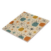 Mid Century Modern Starburst Pattern Tegeltje (Zijkant)
